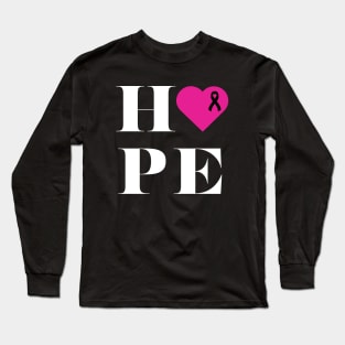 Breast Cancer Awareness Support Pink Ribbon Long Sleeve T-Shirt